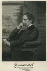 Charles Dickens, Porträt von Fotografie von Watkins